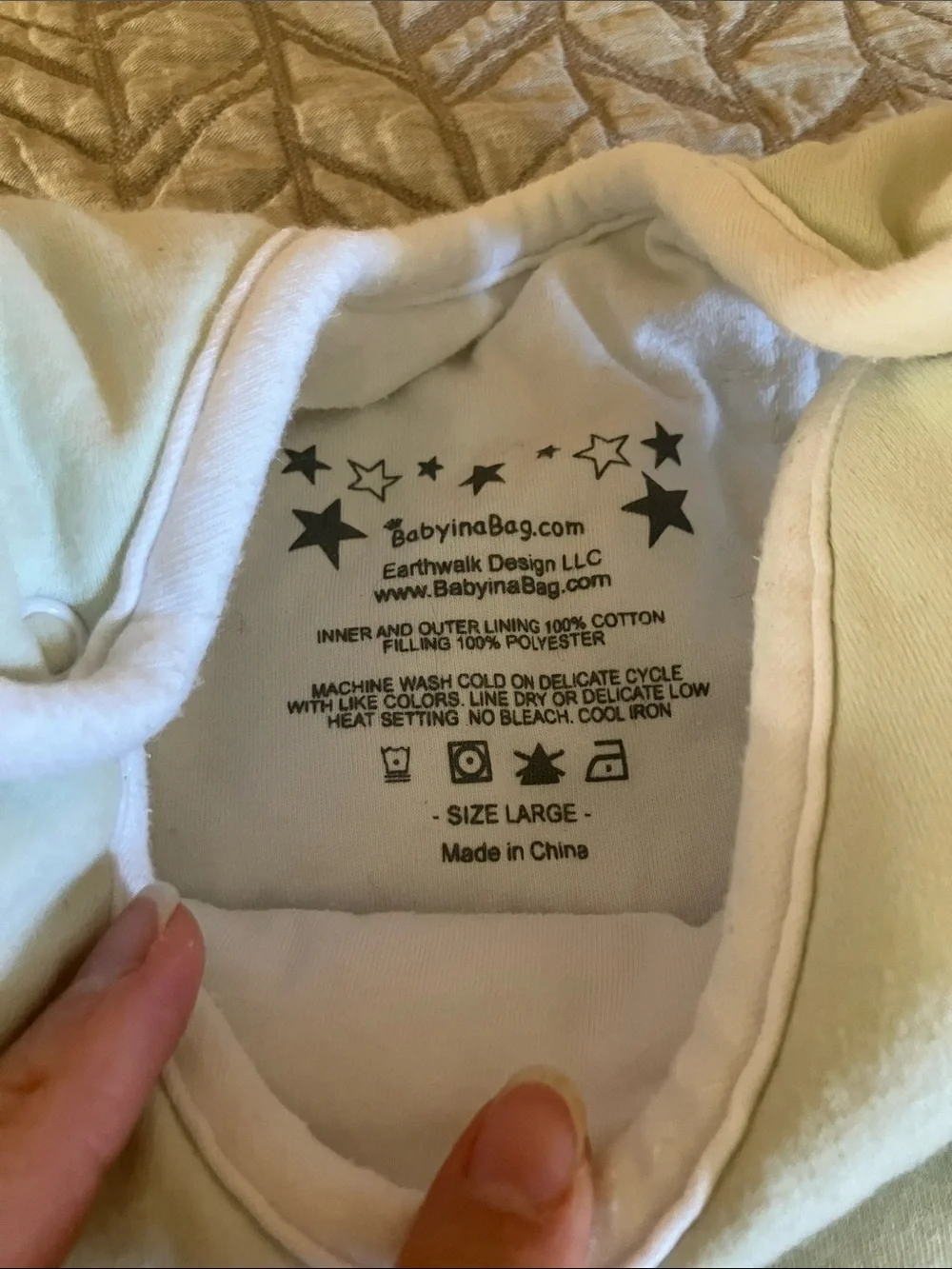 BABY IN A BAG • organic cotton camping SleepSack